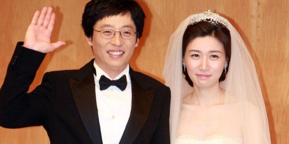Yoo Jae-suk mit Ehefrau Na Gyung-Eun 