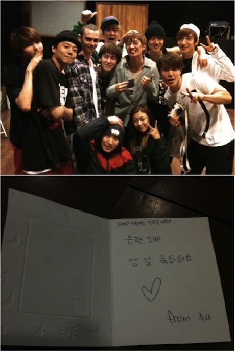 Super Junior’s Eunhyuk celebrates his birthday with his members and f(x