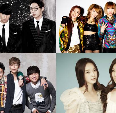 Lee Hyori, 2NE1, Big Bang, G-Dragon, Brown Eyed Girls, Davichi, SISTAR, Girls