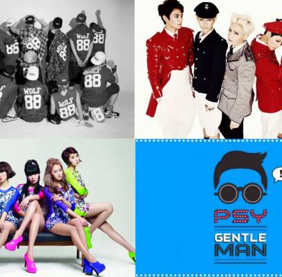 2PM, B1A4, B.A.P, B2ST, Big Bang, CNBLUE, Davichi, EXO, Girl