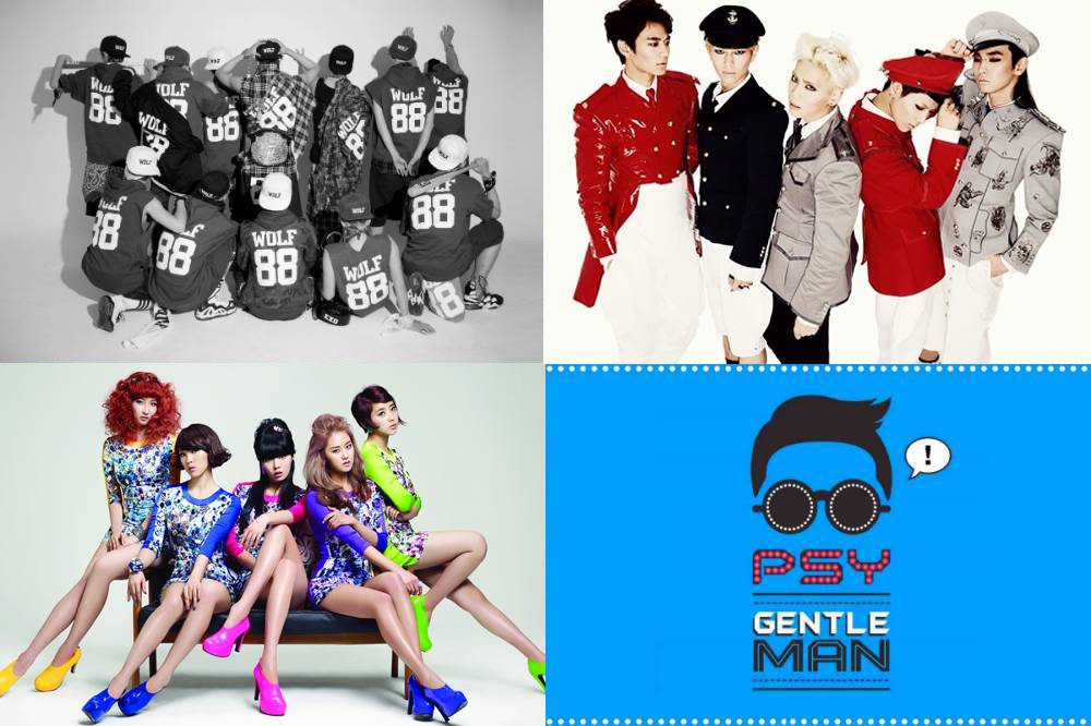 2PM, B1A4, B.A.P, B2ST, Big Bang, CNBLUE, Davichi, EXO, Girl