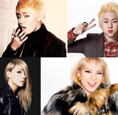 2NE1, CL , AOA, Yuna, After School, Nana, B1A4, Jinyoung, Big Bang, G-Dragon, Block B, Zico, JYJ, Jaejoong, Girls