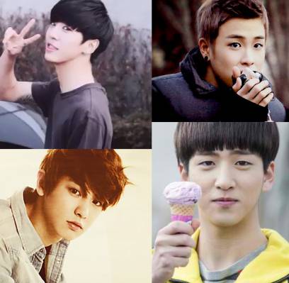 B1A4, Baro, B.A.P, Bang Yong Guk, Big Bang, T.O.P, Block B, , EXO, Chanyeol