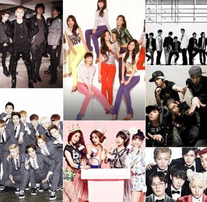 4minute, B.A.P, Big Bang, Block B, EXO, Girl