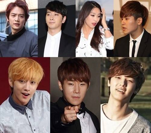 2PM, Chansung, B1A4, Jinyoung, Minho , Minhyuk, CNBLUE, Minhyuk, INFINITE, Sunggyu, Hoya, SHINee, SISTAR, Bora, SISTAR19