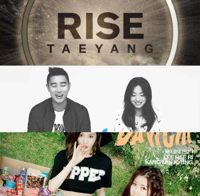 Taeyang, G-Dragon, Davichi, Taeyeon, IU, San E, Shin Yong Jae, Gary, Jung In, Fly to the Sky