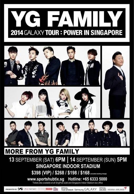 2NE1, Big Bang, Psy, Epik High, winner