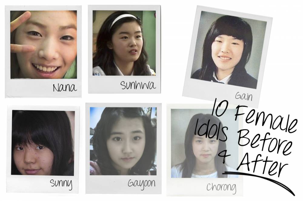 Gayoon, Nana, Chorong, Ga In, Kang Min Kyung, Hyeri, KARA, Sunhwa, Sunny, Hyomin