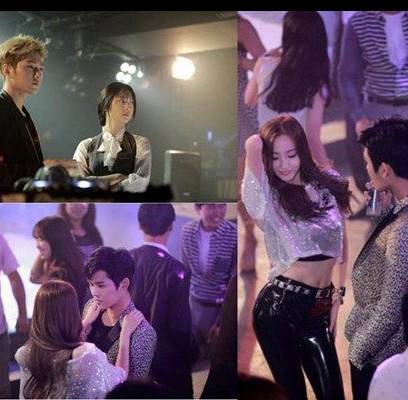 Krystal, Kim Myung Soo (L), Hoya, Haeryung