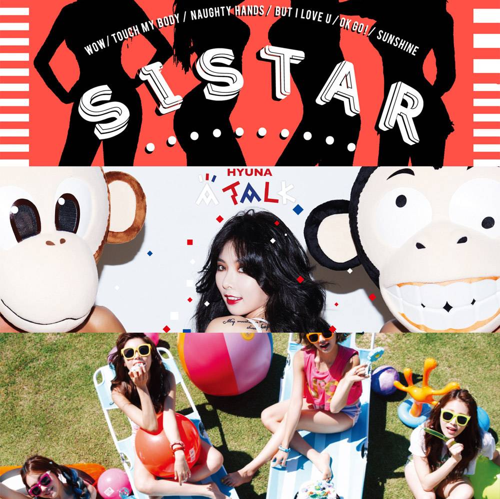 HyunA, AOA, Raina, Taeyang, Block B, Davichi, Girl