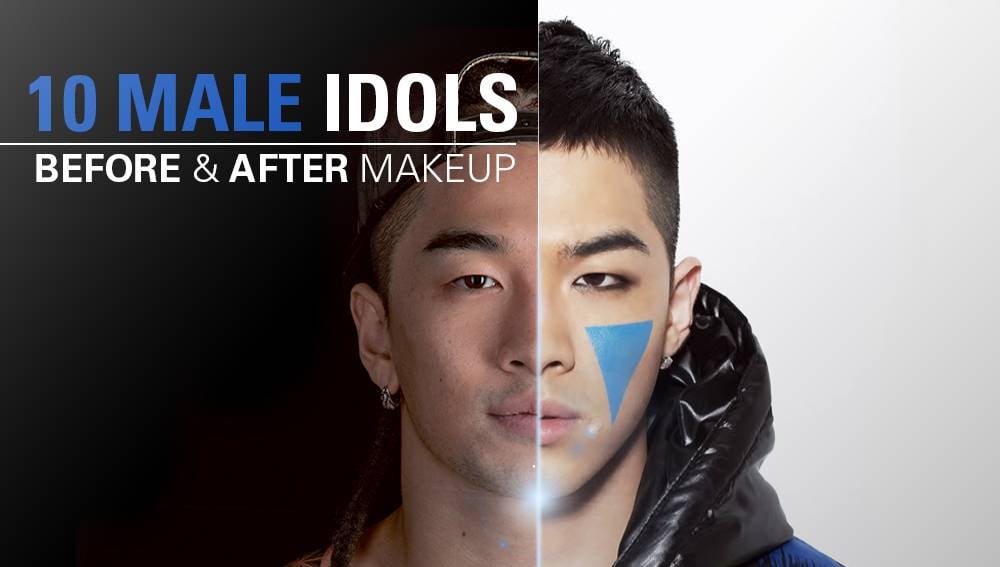 10 Male idols Before and After makeup | allkpop