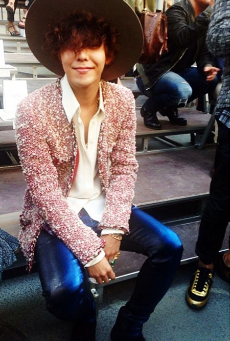 G-Dragon and Mizuhara Kiko spotted at 'Chanel 2015 S/S Show in