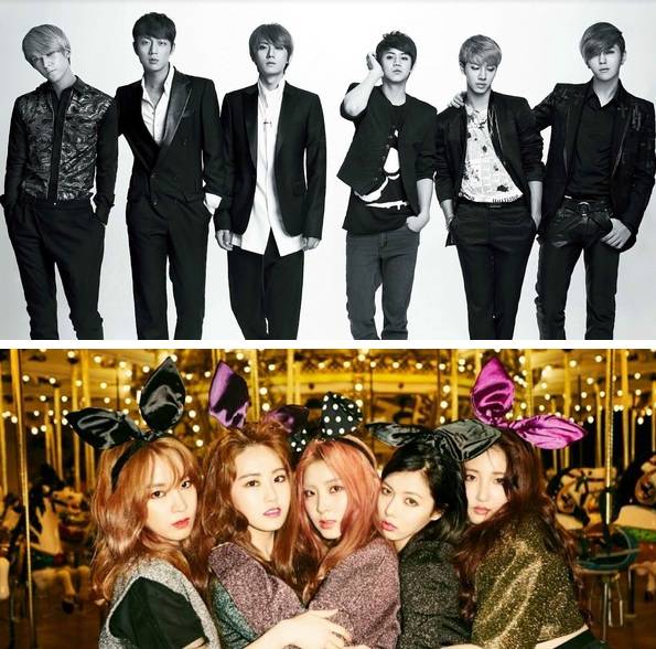 4minute, B2ST, G.NA, Rain