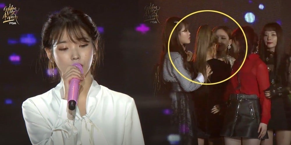 Image result for Red Velvet's Yeri breaks down in tears when IU talks about the late Jonghyun in her award speech