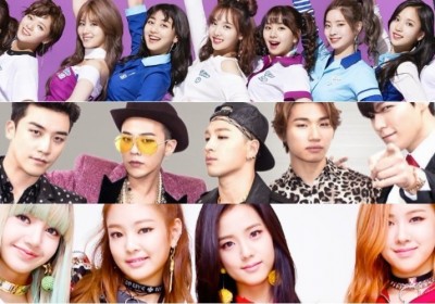 BTOB, SHINee, TWICE, BLACKPINK