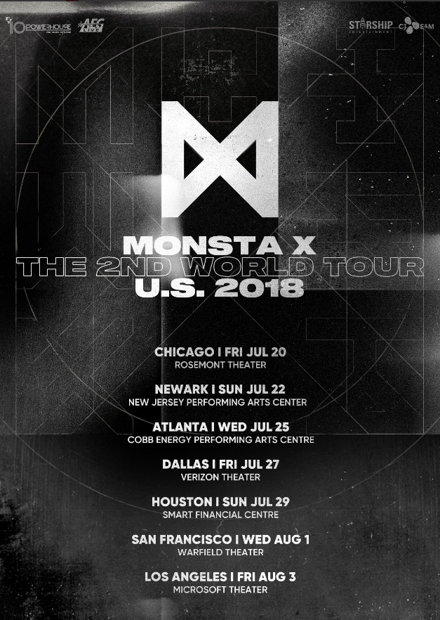 MONSTA X announce dates and locations of 'The 2nd World Tour in 