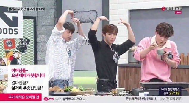 iKON продемонстрировали свои мукбан-способности на шоу iKON TV