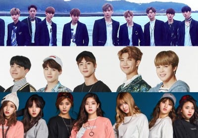 BTS, TWICE, Wanna One