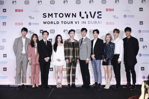 Артисты SM TOWN провели пресс-конференцию перед их первым "SMTOWN LIVE WORLD TOUR" в Дубае