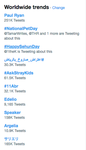 Tagar #HappySehunDay trending no. 3 di twitter