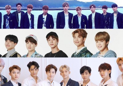 EXO, BTS, Wanna One