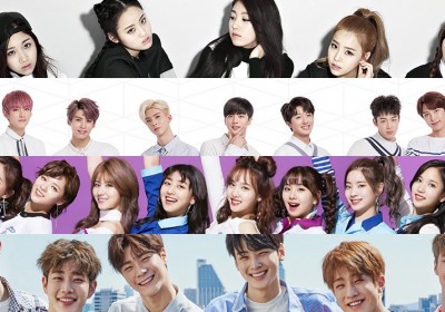 BTS, The Ark, CLC, TWICE, ASTRO, DIA, Cosmic Girls, SF9, VICTON, TheEastLight, JBJ, Kim Dong Han