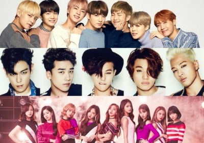 Big Bang, TVXQ, BTS, iKON, TWICE
