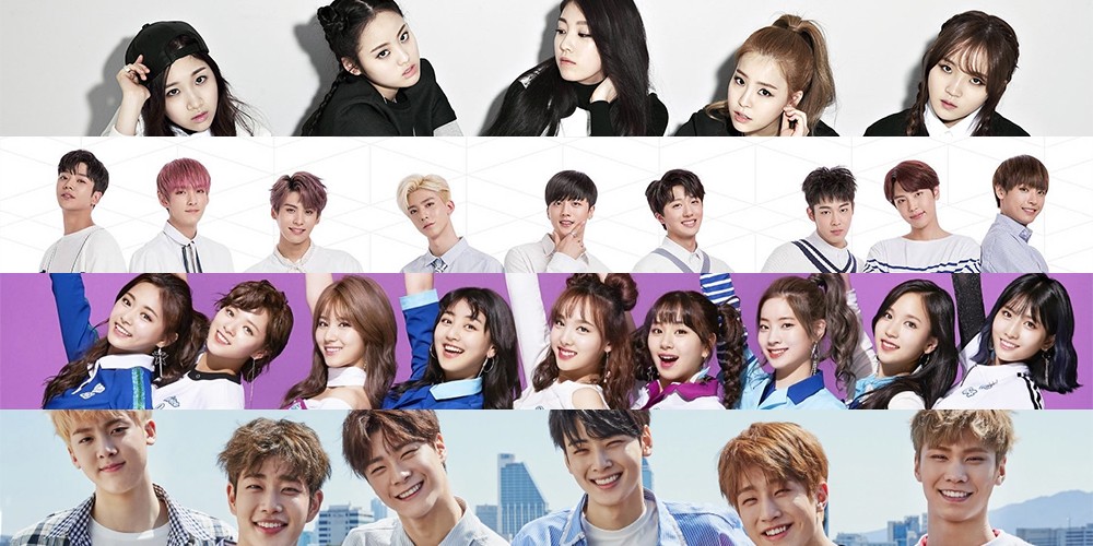 BTS, The Ark, CLC, TWICE, ASTRO, DIA, Cosmic Girls, SF9, VICTON, TheEastLight, JBJ, Kim Dong Han