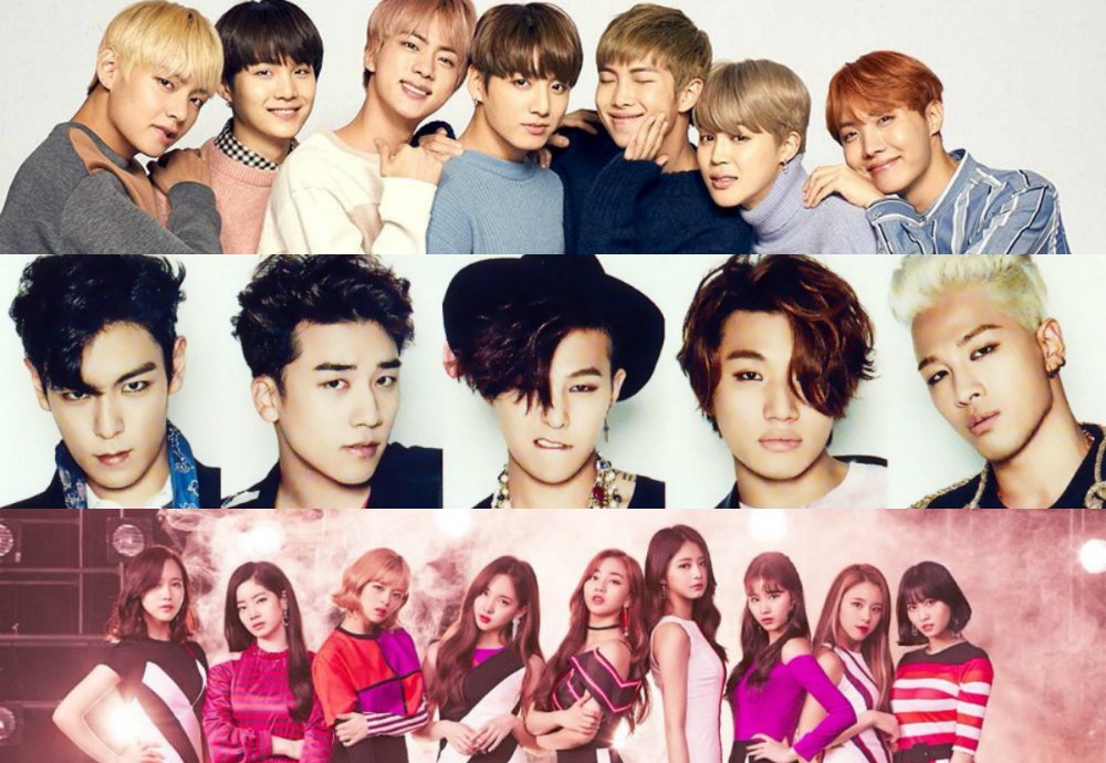 Big Bang, TVXQ, BTS, iKON, TWICE