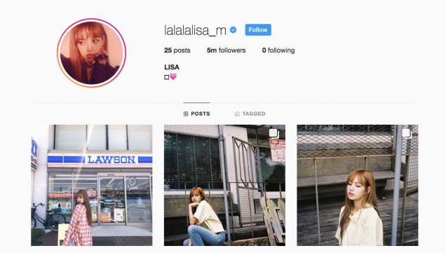 currently trending on allkpop - blackpink lisa instagram followers