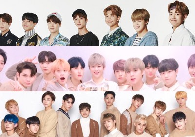 Seventeen, BTS, Wanna One