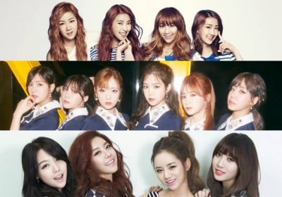 4minute, AOA, Apink, Girl