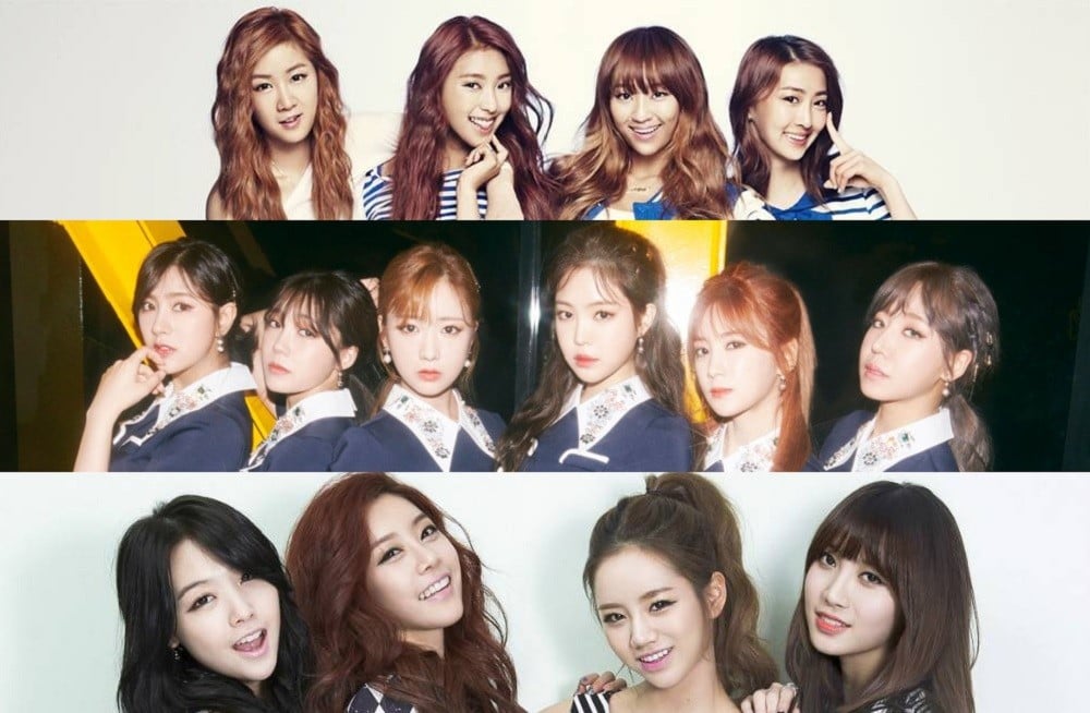 4minute, AOA, Apink, Girl