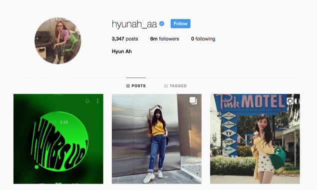 Количество подписчиков на Instagram Хёны достигло 8 миллионов