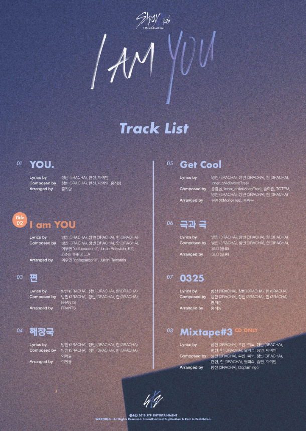 Stray Kids Drop The Tracklist For I Am You Allkpop