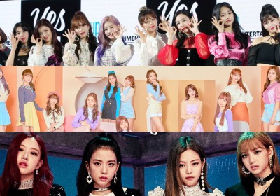 TWICE, BLACKPINK, IZ*ONE