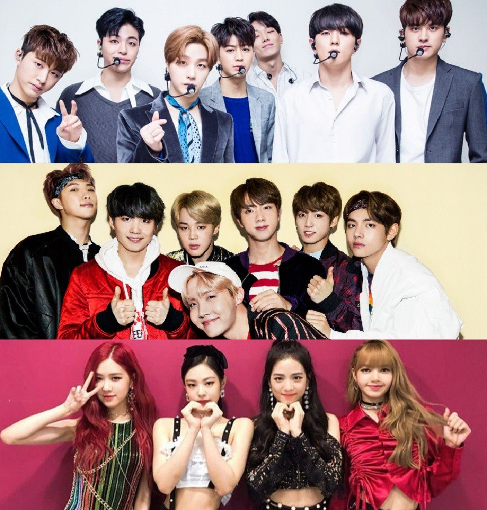 H.O.T, IU, Boa, BTS, misc., Sunmi, Lim Chang Jung, iKON, BLACKPINK, Momoland, Kim Chung Ha