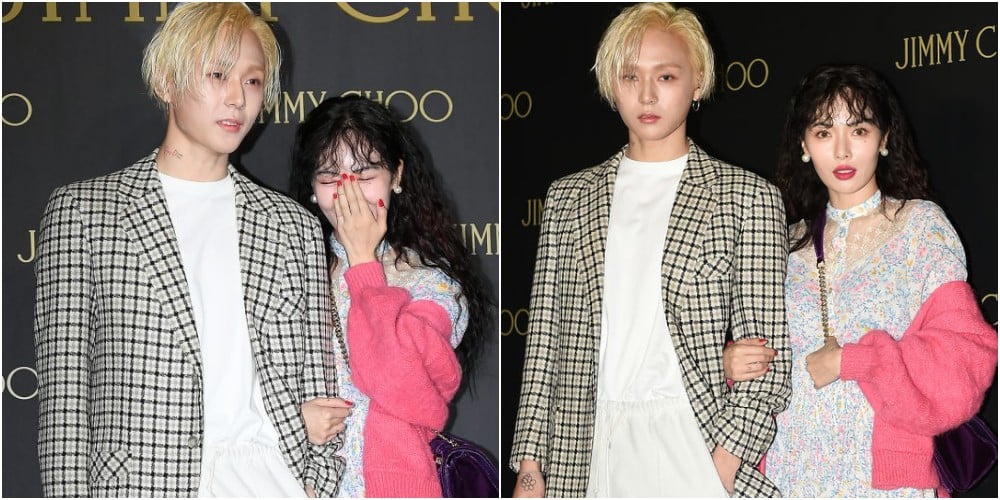 HyunA and E'Dawn attend a public event together for the first time