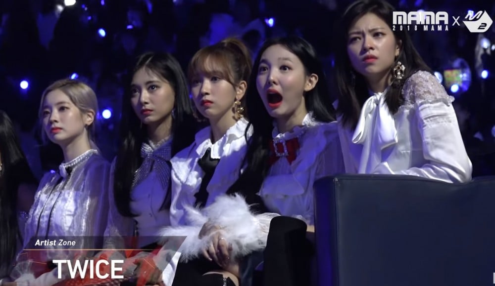 See Twice And Wanna One React To Bts And Monsta X S 2018 Mama