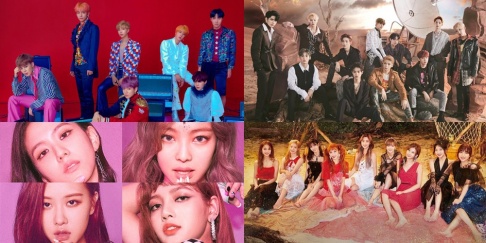 BLACKPINK, BTS, TWICE, Wanna One