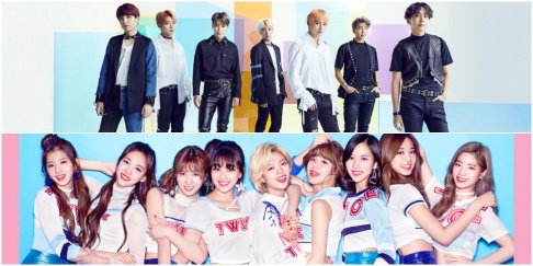 Big Bang, BLACKPINK, BTS, TWICE