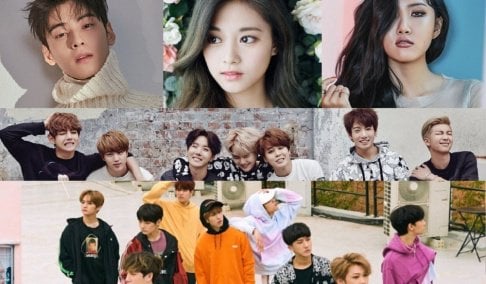 Apink, Hayoung, AOA, Seolhyun, Cha Eun Woo, Moonbin, Big Bang, Taeyang, G-Dragon, BLACKPINK, Jennie, Jisoo, Zico, BTOB, BTS, Jungkook, J-Hope, Cherry Bullet, EXO, Kai, GFriend (Girlfriend), Yerin, I-DLE, Soojin, Shuhua, Soyeon, Girls