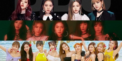 BLACKPINK, GFriend (Girlfriend), MAMAMOO, Red Velvet, TWICE