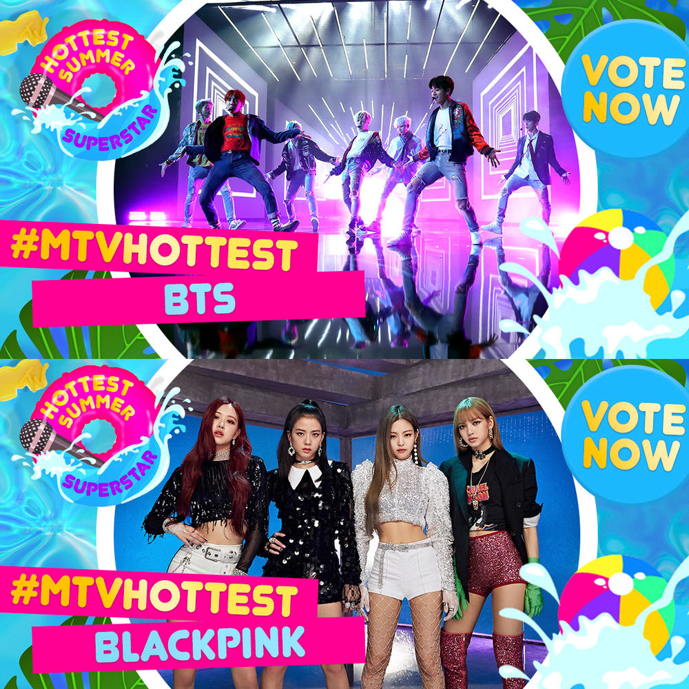 BLACKPINK и BTS были номинированы на MTV Hottest Summer Superstar