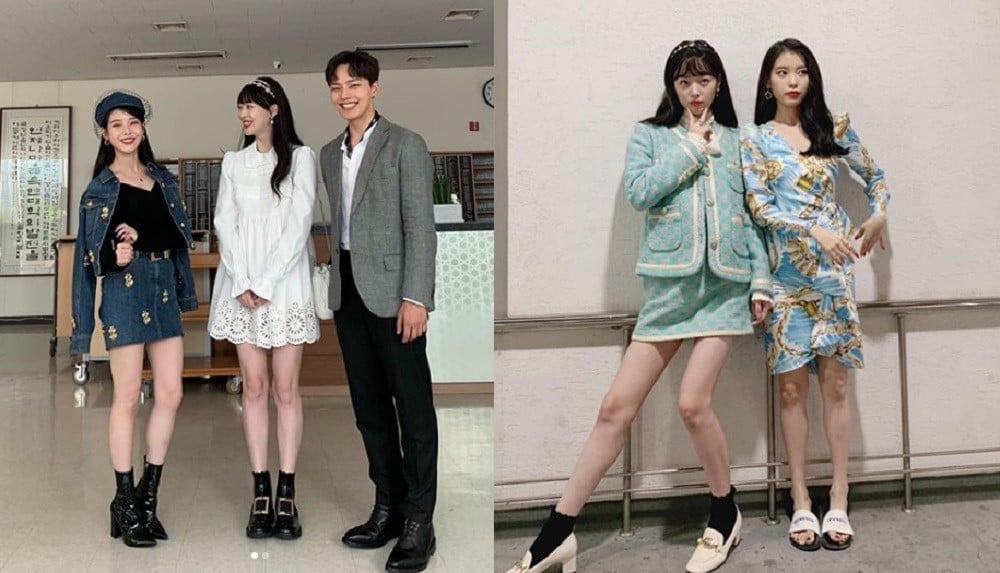 Sulli shares a friendly moment with IU & Yeo Jin Goo after ...