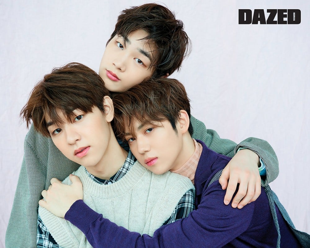 Хван Юнсон, Ким Донюн и Чу Чанук из Wollim Entertainment в фотосессии для нового выпуска журнала Dazed
