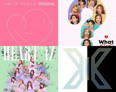 BTS, IZ*ONE, Paul Kim, TWICE, X1, Yang Da Il 