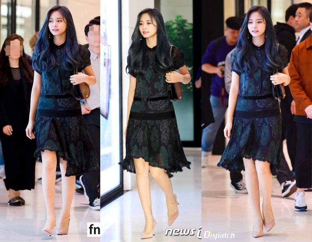 Цзыюй (TWICE) в черном платье радует гостей на открытии COACH в Сеуле