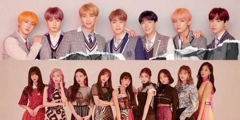 BTS, IZ*ONE, Seventeen, SHINee, TWICE