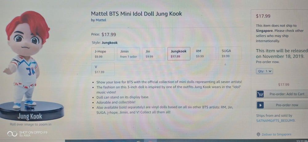 Bts jungkook mini 2025 doll